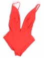 One-piece swimsuit plunging neckline bright red Retail price €595 Size 40