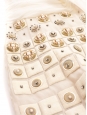 Cream white silk dress embroidered with gold brass, beads and Swarovski crystals Retail price €6000 Size 38
