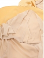 Pastel yellow satin long dress with thin straps Retail price €445 Size XS