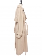 Long belted trench coat in beige cotton Retail price €1050 Size L