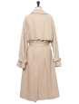 Long belted trench coat in beige cotton Retail price €1050 Size L