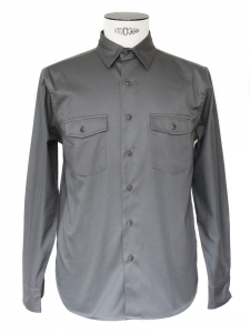 Chemise manches longues en coton gris Px boutique 130€ Taille M