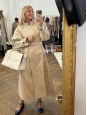 Long belted trench coat in beige cotton Retail price €1050 Size L