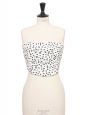 White bustier top with black polka dots Retail price €690 Size 40