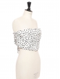 Top bustier blanc à pois noir Prix boutique 690€ Taille 40