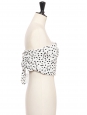 White bustier top with black polka dots Retail price €690 Size 40