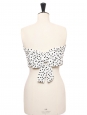 White bustier top with black polka dots Retail price €690 Size 40