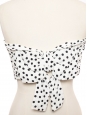 White bustier top with black polka dots Retail price €690 Size 40