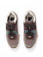 Brown and turquoise leather and canvas sneakers Retail price €1200 Size 38
