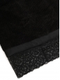 Black corduroy, fine lace and satin bow straps dress Retail price €6500 Size XS