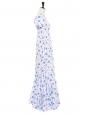 Blue floral white cotton maxi dress Retail price €725 Size XS