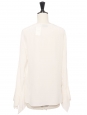 Cream white mulberry silk long sleeves blouse Retail price 1290€