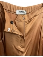 Camel brown satin fluid pants Retail price 1200€ Size XS/S