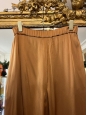Camel brown satin fluid pants Retail price 1200€ Size XS/S