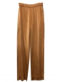 Pantalon droit fluide en satin camel Prix boutique 1200€ Taille XS