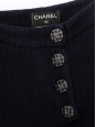 Navy blue cotton knit straight leg trousers with jewelry buttons Retail price €3150 Size XS