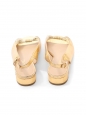Sandales plates cuir exotique doré Prix boutique 1030€ Taille 38