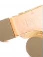 Gold exotic leather flat sandals embellished with gold chains Retail price €1030 Size 38