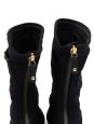 Black grosgrain, knit and gold laminated leather ankle boots Cruise 2022 Retail price €1450 Size 38