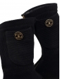 Bottines en maille et gros grain noir, cuir doré Cruise 2022 Prix boutique 1450€ Taille 38