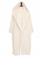 White alpaca wool oversized maxi coat Retail price €2200 Size L