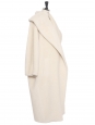 White alpaca wool oversized maxi coat Retail price €2200 Size L