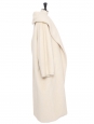 White alpaca wool oversized maxi coat Retail price €2200 Size L