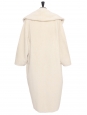 White alpaca wool oversized maxi coat Retail price €2200 Size L
