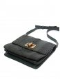 LOUISE english green python leather satchel cross body bag NEW Retail price 2200€