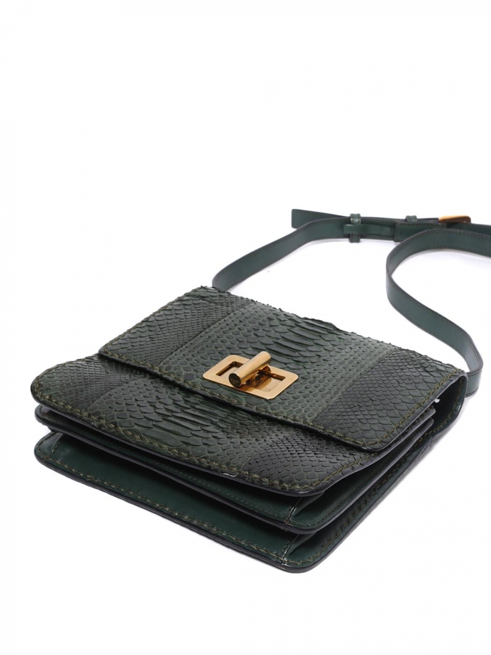 バッグ Chloe Eloise rare python leather handbag Boutique CHLOE LOUISE english green python leather satchel cross