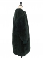 Manteau shearling en peau retournée vert foncé Prix boutique 6650$ Taille 36