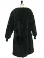 Manteau shearling en peau retournée vert foncé Prix boutique 6650$ Taille 36
