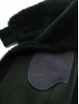 Manteau shearling en peau retournée vert foncé Prix boutique 6650$ Taille 36