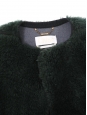 Manteau shearling en peau retournée vert foncé Prix boutique 6650$ Taille 36