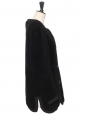 Manteau reversible en shearling peau et daim noir Prix boutique 3000€ Taille XS/S