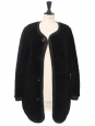Manteau reversible en shearling peau et daim noir Prix boutique 3000€ Taille XS/S