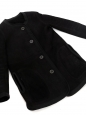 Black suede and shearling reversible round neck coat Retail price €3000 Size XS/S