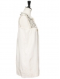 Robe de cocktail Couture en coton et soie beige brodée de cristaux Swarovski Px boutique 2000€ Taille 36