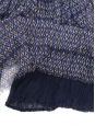 Robe longue sans manche en voile de soie imprimée bleu Prix boutique 1000€ Taille 36