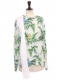 Blouse manches longues Birds of Paradise en soie multicolor Prix boutique 615€ Taille 40