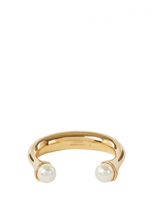DARCEY Gold-tone faux pearl cuff bracelet Retail price &euro;380 Size XS