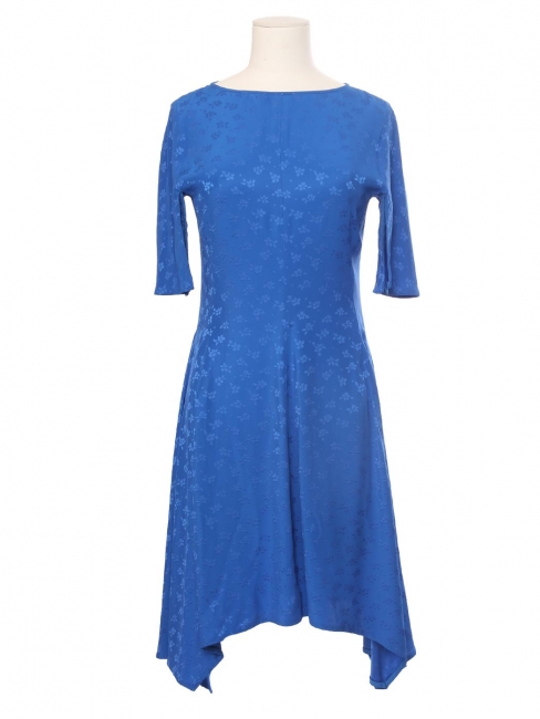 Robe Stoney Magnolia en jacquard de soie bleu vif Prix boutique 1200&euro; Taille XS