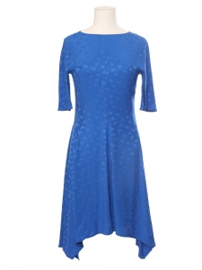 Robe Stoney Magnolia en jacquard de soie bleu vif Prix boutique 1345&euro; Taille XS
