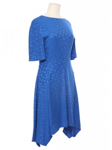 Robe Stoney Magnolia en jacquard de soie bleu vif Prix boutique 1345&euro; Taille XS