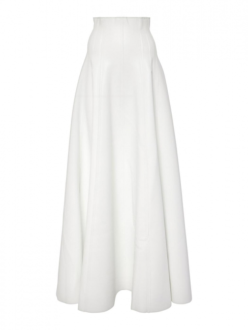 Long Grace white faux leather skirt Retail price &euro;980 Size XS