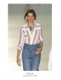 Pantalon jean évasé bleu moyen avec ceinture tressée Px boutique 550€ Taille 38