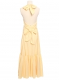 Robe longue dos nu en coton jaune pastel Retail price 500€ Taille S