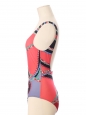 Red, green blue and blanc print swimsuit Retail price €500 Size 38