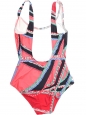 Maillot de bain une pièce imprimé rouge noir vert bleu Prix boutique 500€ Taille 38