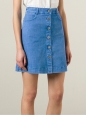 Jupe à boutons en jean bleu moyen Prix boutique 345€ Taille 36